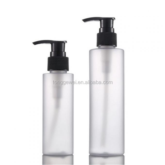 La meilleure vente en gros cosmétique de vente de pompe de bouteille de lotion d'or d'animal familier de cheveux vides bleus noirs clairs ambres de corps