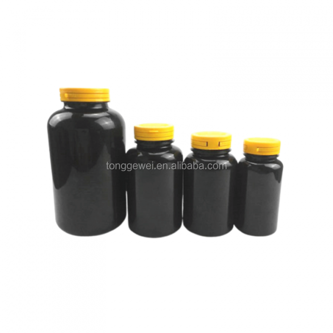 La meilleure couleur en plastique mate brune de vente de bouteille de médecine d'ambre d'animal familier de 4oz 8 l'once 50ml 200ml couvre en gros