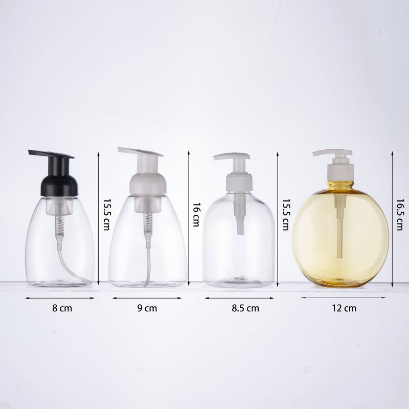 Press 180ml Plastic Foam Pump Bottle 60ml Clear Screw Cap
