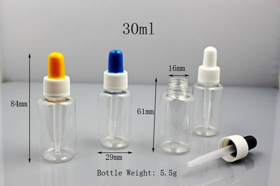 Ambre en caoutchouc de silicone de bouteille de médecine du compte-gouttes 60ML
