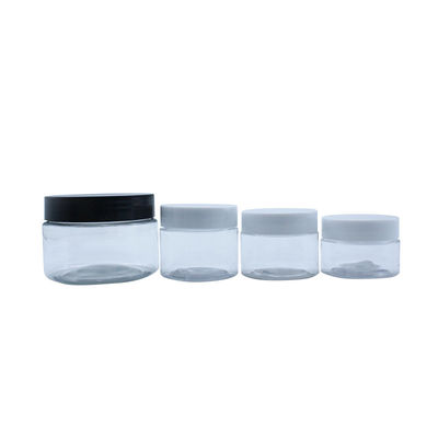 Masque facial autour d'onguent en plastique de pots de bouche large et de pots crèmes